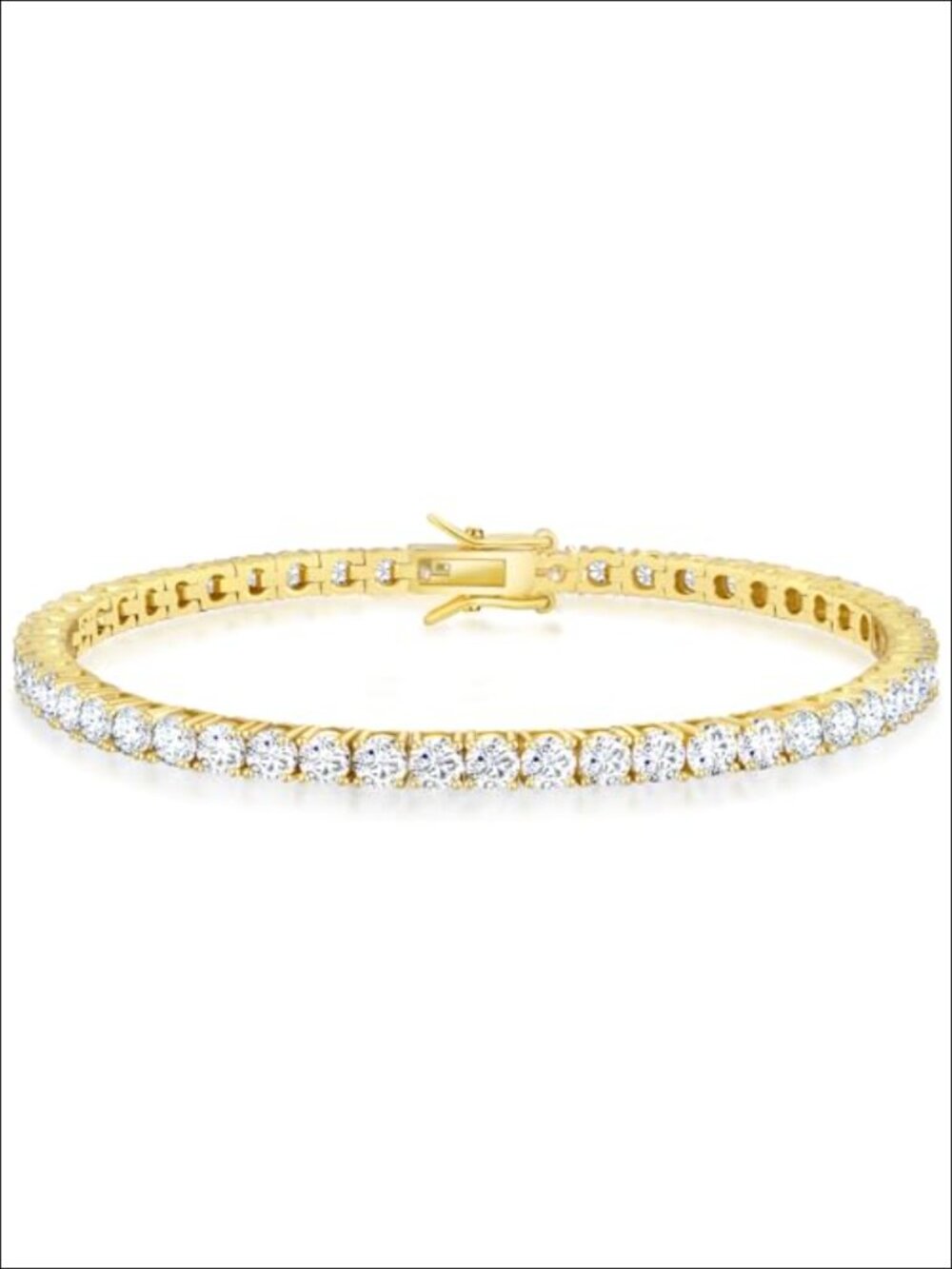 14K White Gold Plated Tennis Bracelet AAAAA+ CZ Stones 2-5mm